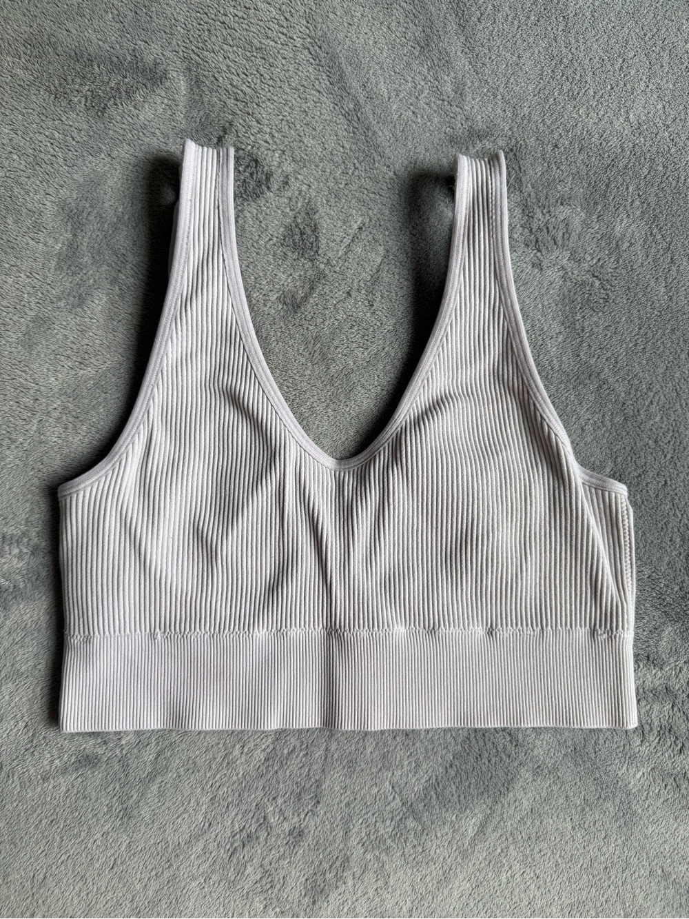 aerie Ribbed Seamless Bralette - White